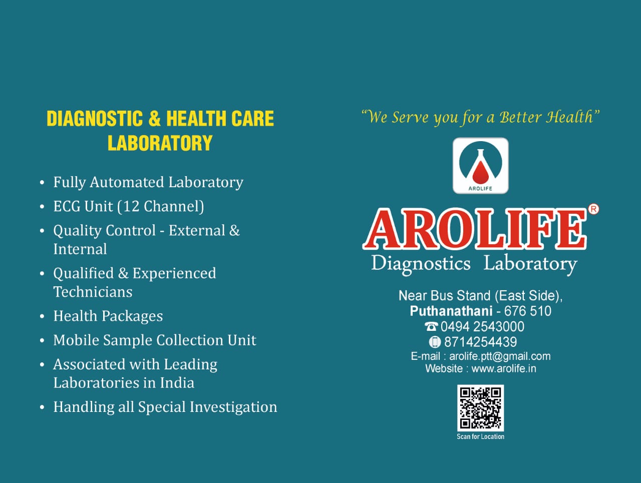 AROLIFE SUDHARMA LABORATORY PUTHANATHANI